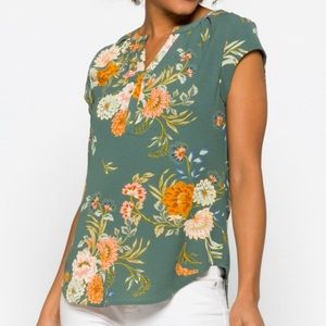 Fun 2 Fun Split Neck Blouse
